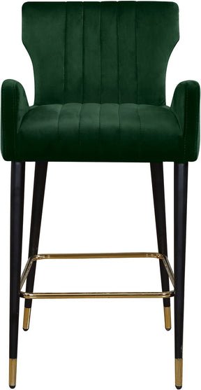 Meridian Furniture Luxe Green Velvet Stool - Set of 2