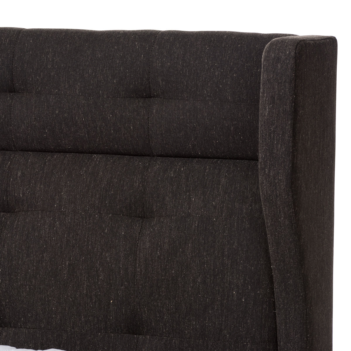 Baxton Studio Casper Mid-Century Modern Charcoal Grey Fabric Upholstered King Size Platform Bed Baxton Studio-beds-Minimal And Modern - 5