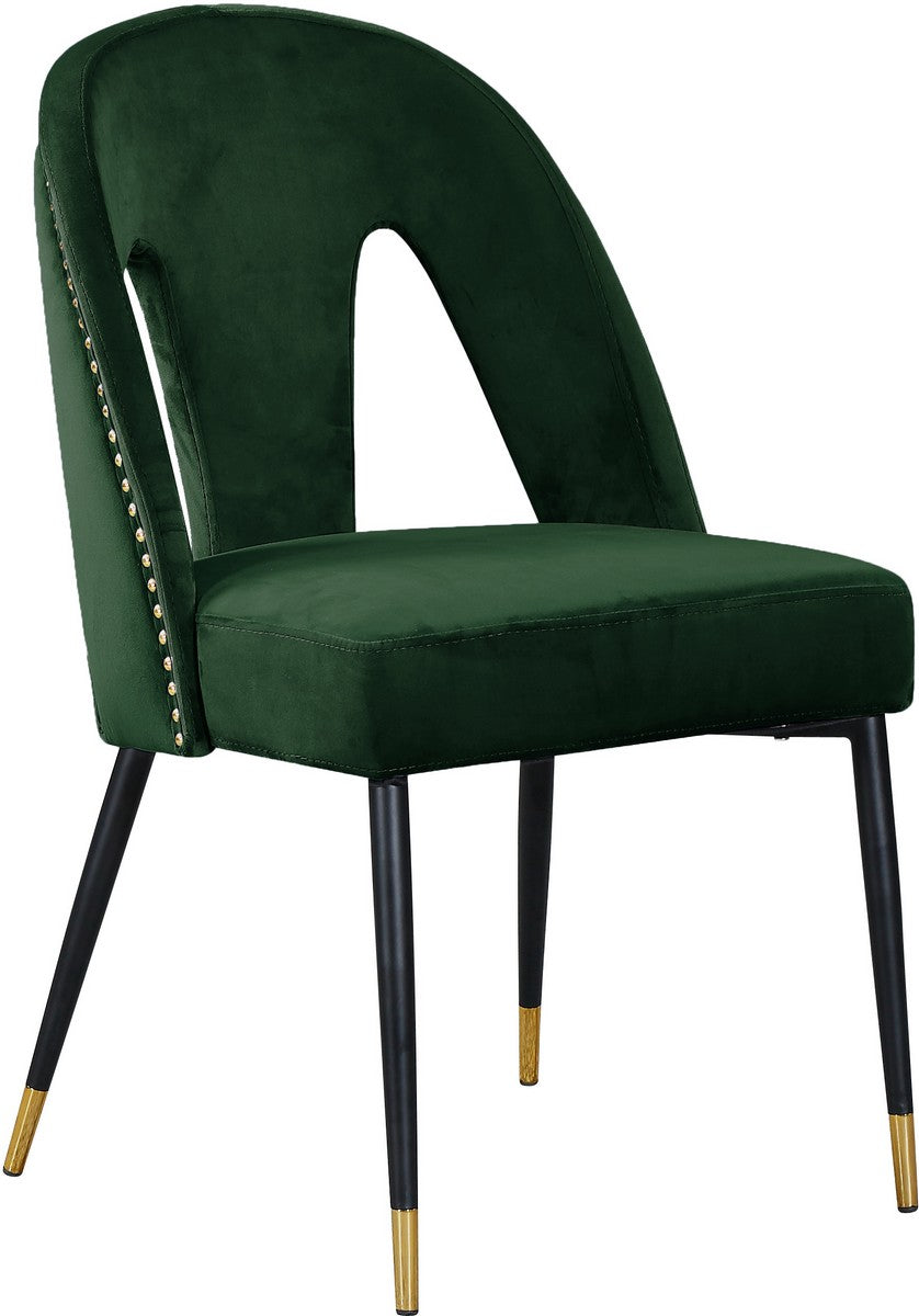 Meridian Furniture Akoya Green Velvet Dining Chair - Set of 2