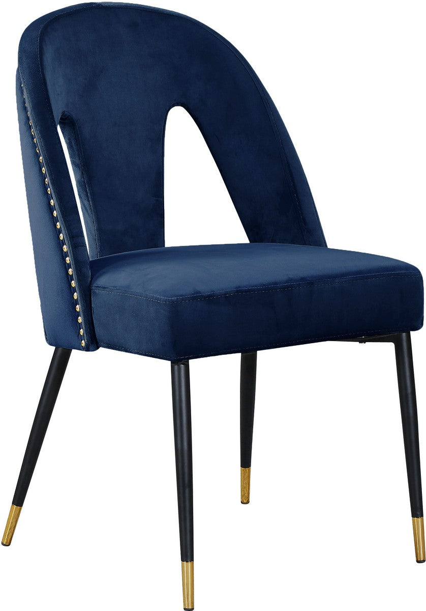 Meridian Furniture Akoya Navy Velvet Dining Chair - Set of 2