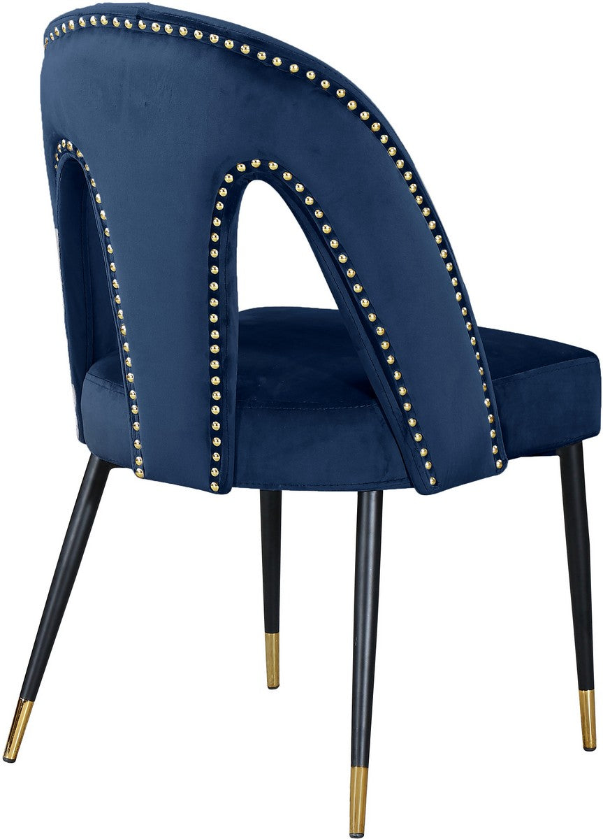 Meridian Furniture Akoya Navy Velvet Dining Chair - Set of 2