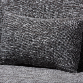Baxton Studio Carter Mid-Century Modern Walnut Wood Grey Fabric Upholstered 2-seater Loveseat Baxton Studio-sofas-Minimal And Modern - 5