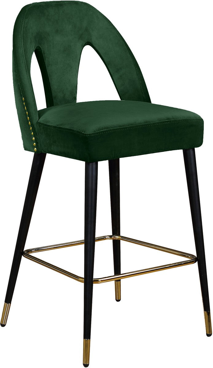 Meridian Furniture Akoya Green Velvet Stool - Set of 2
