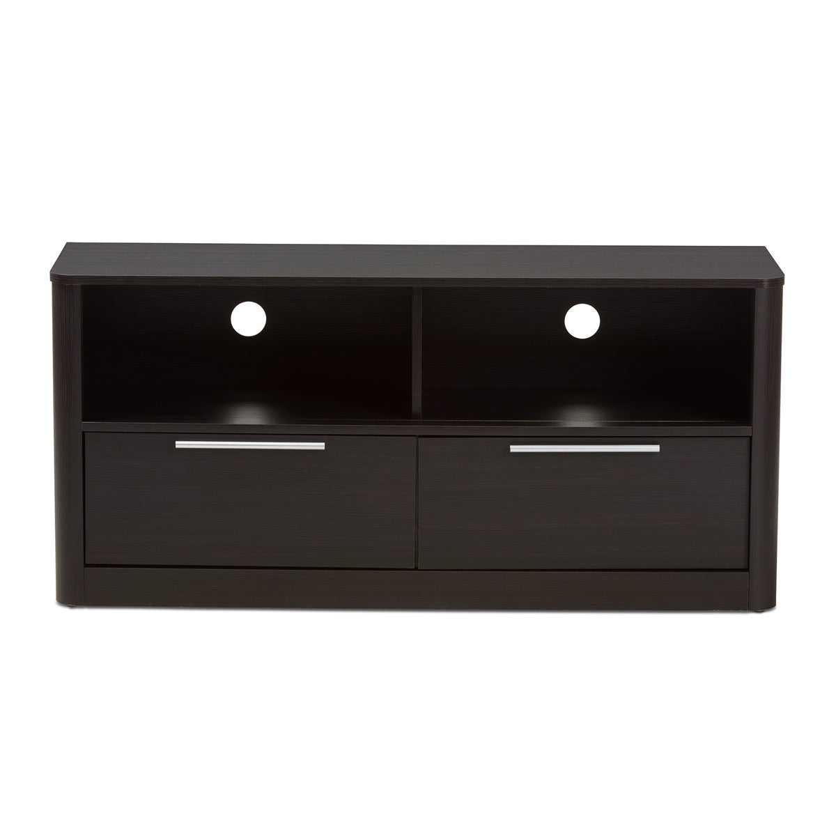 Baxton Studio Carlingford Modern and Contemporary Espresso Brown Finished Wood 2-Drawer TV Stand Baxton Studio-TV Stands-Minimal And Modern - 4