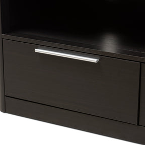 Baxton Studio Carlingford Modern and Contemporary Espresso Brown Finished Wood 2-Drawer TV Stand Baxton Studio-TV Stands-Minimal And Modern - 7