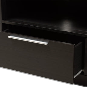 Baxton Studio Carlingford Modern and Contemporary Espresso Brown Finished Wood 2-Drawer TV Stand Baxton Studio-TV Stands-Minimal And Modern - 8