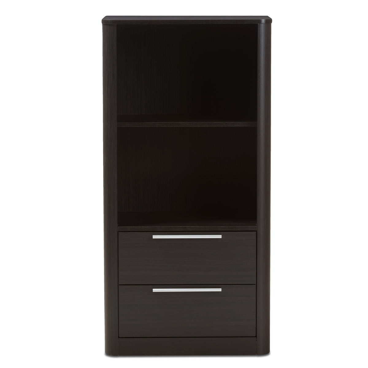 Baxton Studio Carlingford Modern and Contemporary Espresso Brown Finished Wood 2-Drawer Bookcase Baxton Studio-0-Minimal And Modern - 4