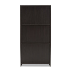 Baxton Studio Carlingford Modern and Contemporary Espresso Brown Finished Wood 2-Drawer Bookcase Baxton Studio-0-Minimal And Modern - 6