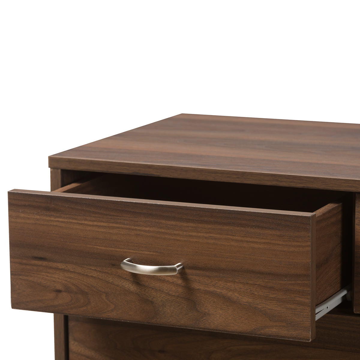 Baxton Studio Disa Mid-Century Modern Walnut Brown Finished Wood 5-Drawer Chest Baxton Studio-Dresser-Minimal And Modern - 7