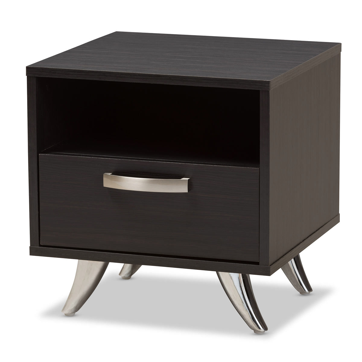 Baxton Studio Warwick Modern and Contemporary Espresso Brown Finished Wood End Table Baxton Studio-nightstands-Minimal And Modern - 1