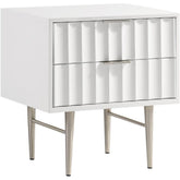 Meridian Furniture Modernist White Gloss Night StandMeridian Furniture - Night Stand - Minimal And Modern - 1