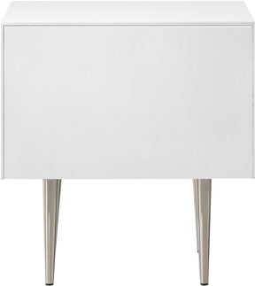Meridian Furniture Modernist White Gloss Night Stand