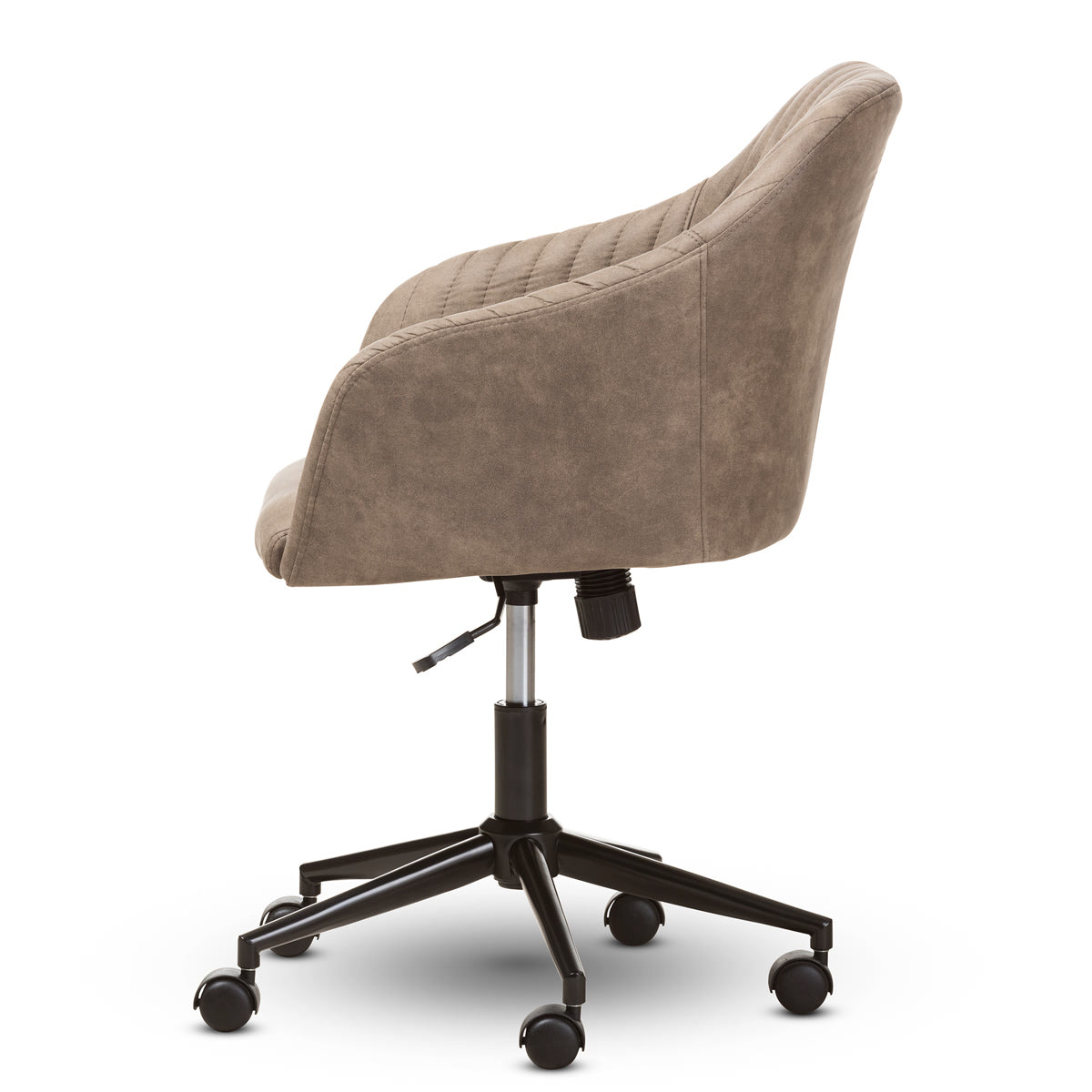 Baxton Studio Maida Mid-Century Modern Light Brown Fabric Upholstered Office Chair Baxton Studio-office chairs-Minimal And Modern - 3