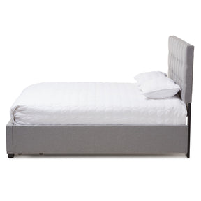 Baxton Studio Tibault Modern and Contemporary Grey Fabric Upholstered Queen Size Storage Bed Baxton Studio-beds-Minimal And Modern - 7