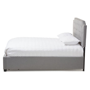 Baxton Studio Aubrianne Modern and Contemporary Grey Fabric Upholstered King Size Storage Bed Baxton Studio-beds-Minimal And Modern - 7