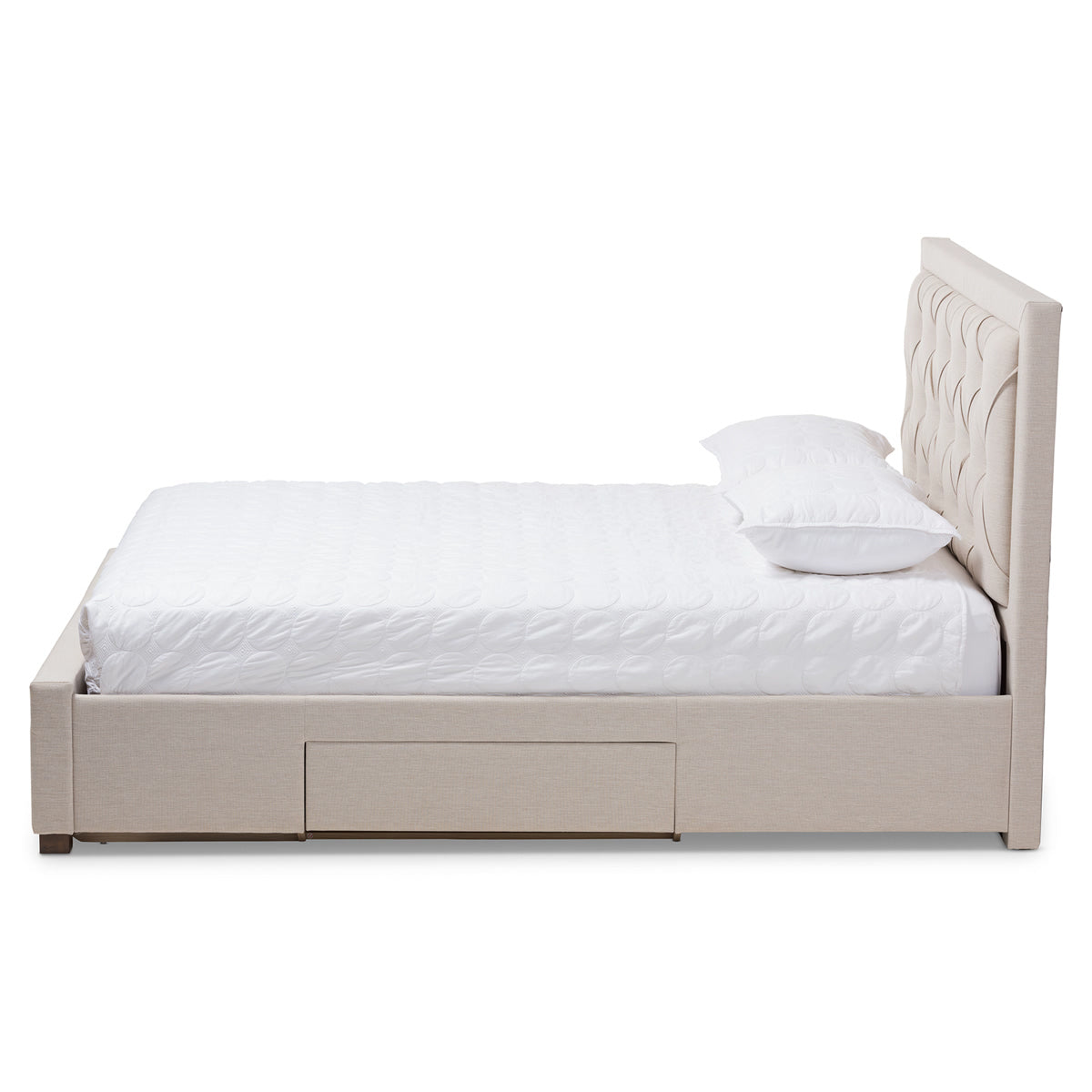 Baxton Studio Aurelie Modern and Contemporary Light Beige Fabric Upholstered King Size Storage Bed Baxton Studio-beds-Minimal And Modern - 8