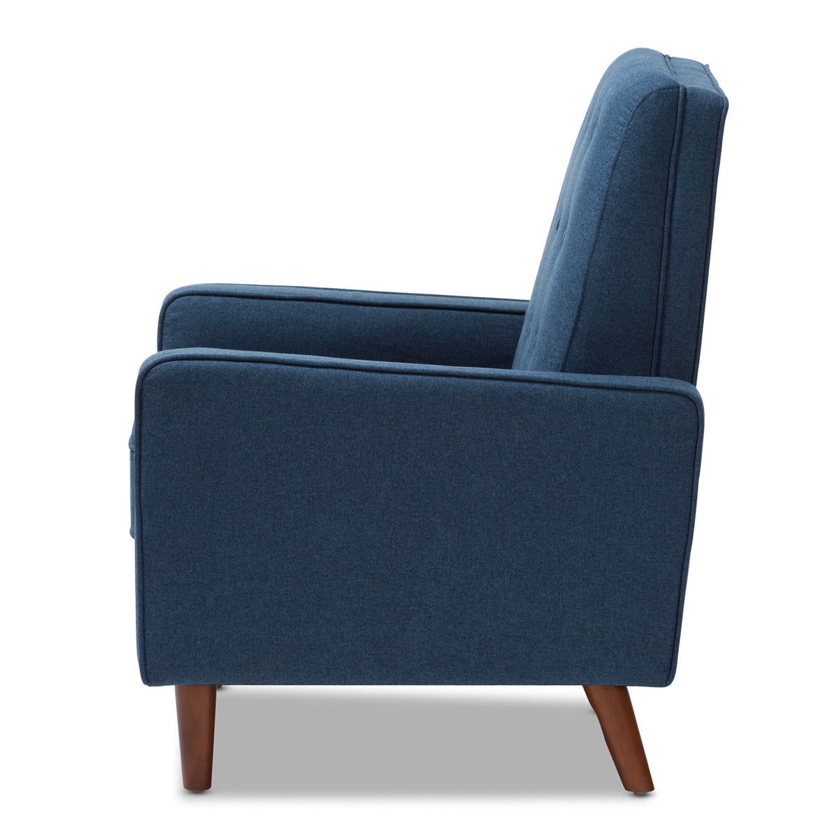 Baxton Studio Mathias Mid-century Modern Blue Fabric Upholstered Lounge Chair Baxton Studio-chairs-Minimal And Modern - 8