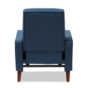 Baxton Studio Mathias Mid-century Modern Blue Fabric Upholstered Lounge Chair Baxton Studio-chairs-Minimal And Modern - 9