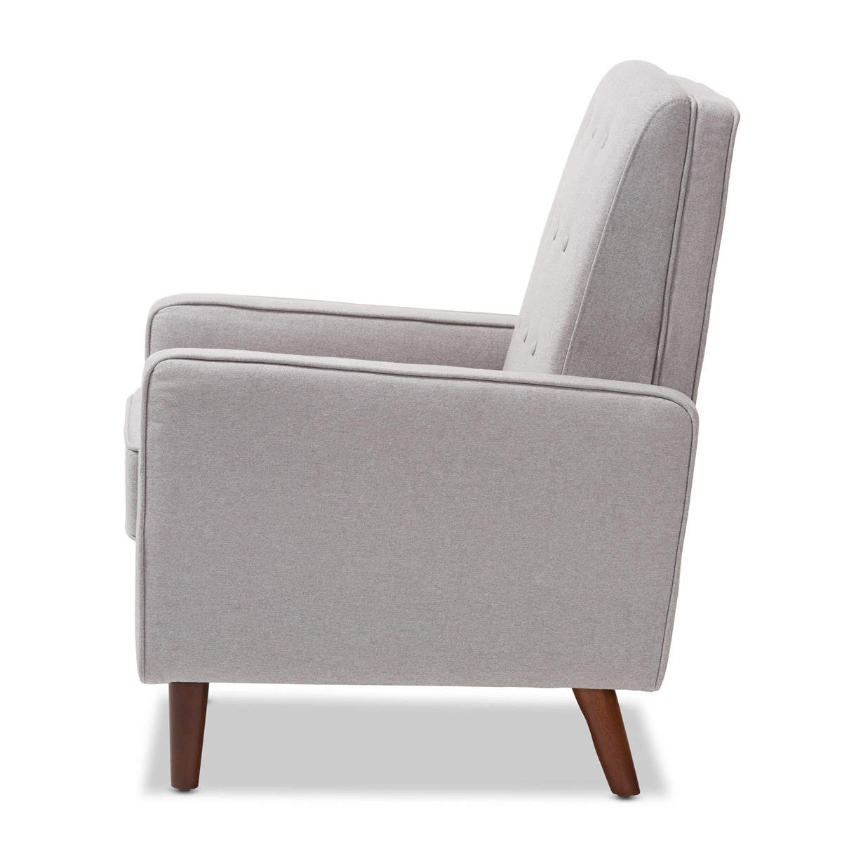Baxton Studio Mathias Mid-century Modern Light Grey Fabric Upholstered Lounge Chair Baxton Studio-chairs-Minimal And Modern - 8