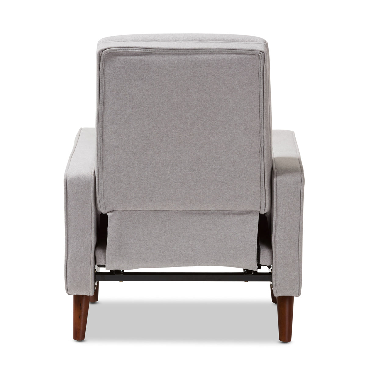 Baxton Studio Mathias Mid-century Modern Light Grey Fabric Upholstered Lounge Chair Baxton Studio-chairs-Minimal And Modern - 9