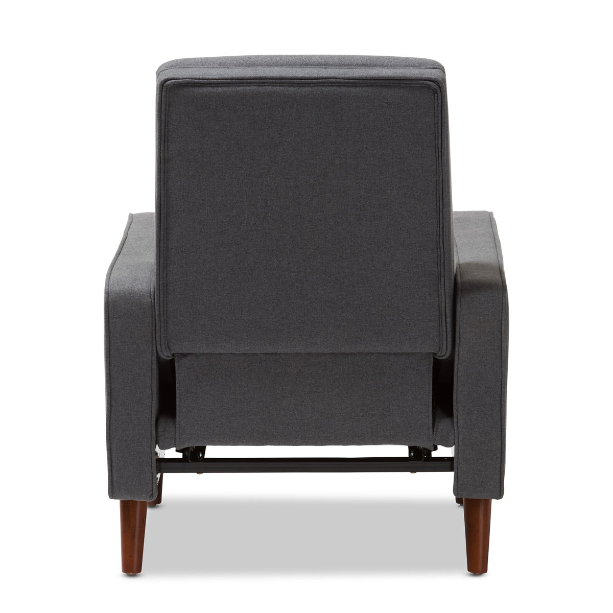 Baxton Studio Mathias Mid-century Modern Grey Fabric Upholstered Lounge Chair Baxton Studio-chairs-Minimal And Modern - 9