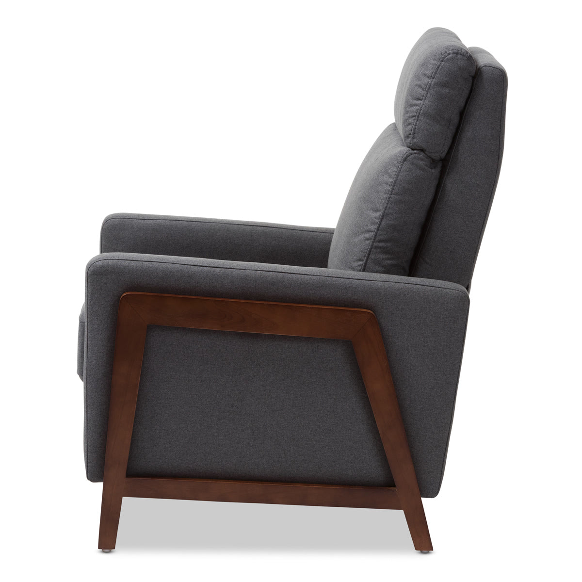Baxton Studio Halstein Mid-century Modern Grey Fabric Upholstered Lounge Chair Baxton Studio-chairs-Minimal And Modern - 8