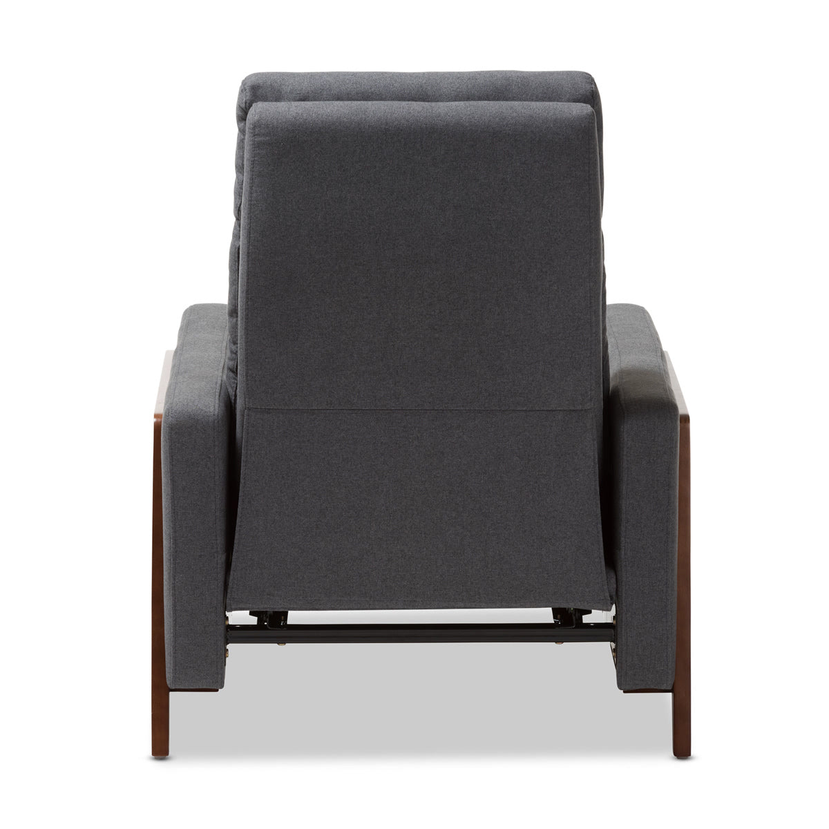 Baxton Studio Halstein Mid-century Modern Grey Fabric Upholstered Lounge Chair Baxton Studio-chairs-Minimal And Modern - 9