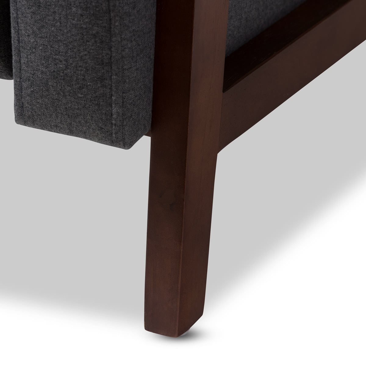 Baxton Studio Halstein Mid-century Modern Grey Fabric Upholstered Lounge Chair Baxton Studio-chairs-Minimal And Modern - 11