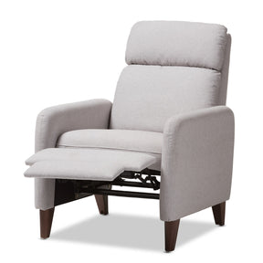 Baxton Studio Casanova Mid-century Modern Light Grey Fabric Upholstered Lounge Chair Baxton Studio-chairs-Minimal And Modern - 5