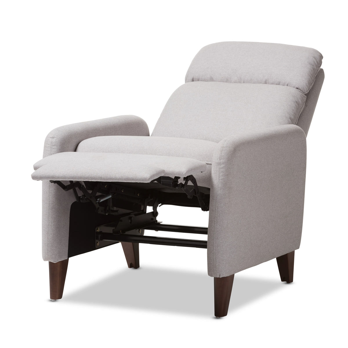 Baxton Studio Casanova Mid-century Modern Light Grey Fabric Upholstered Lounge Chair Baxton Studio-chairs-Minimal And Modern - 6