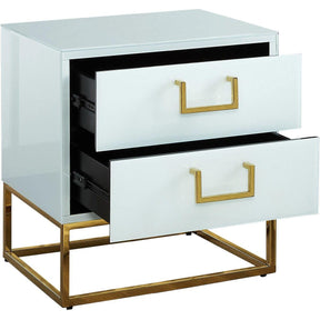 Meridian Furniture Nova White Side Table-Minimal & Modern