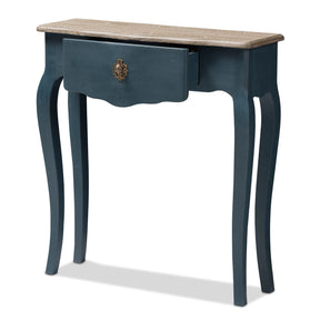 Baxton Studio Mazarine Classic and Provincial Blue Spruce Finished Console Table Baxton Studio-tv Stands-Minimal And Modern - 4