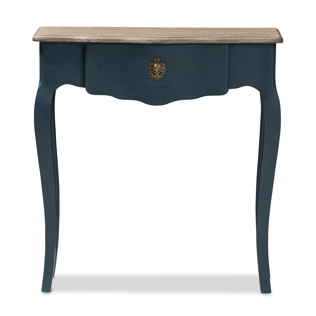 Baxton Studio Mazarine Classic and Provincial Blue Spruce Finished Console Table Baxton Studio-tv Stands-Minimal And Modern - 5