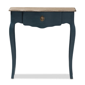 Baxton Studio Mazarine Classic and Provincial Blue Spruce Finished Console Table Baxton Studio-tv Stands-Minimal And Modern - 5