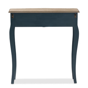 Baxton Studio Mazarine Classic and Provincial Blue Spruce Finished Console Table Baxton Studio-tv Stands-Minimal And Modern - 7