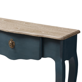 Baxton Studio Mazarine Classic and Provincial Blue Spruce Finished Console Table Baxton Studio-tv Stands-Minimal And Modern - 8