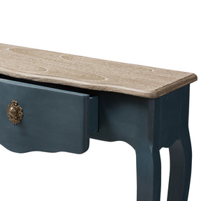Baxton Studio Mazarine Classic and Provincial Blue Spruce Finished Console Table Baxton Studio-tv Stands-Minimal And Modern - 9