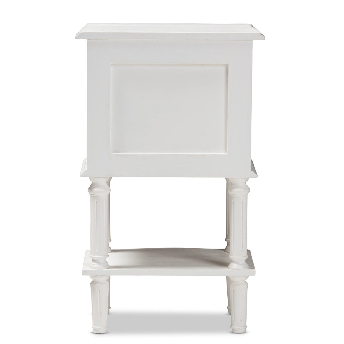 Baxton Studio Audrey Country Cottage Farmhouse White Finished 2-Drawer Nightstand Baxton Studio-nightstands-Minimal And Modern - 6