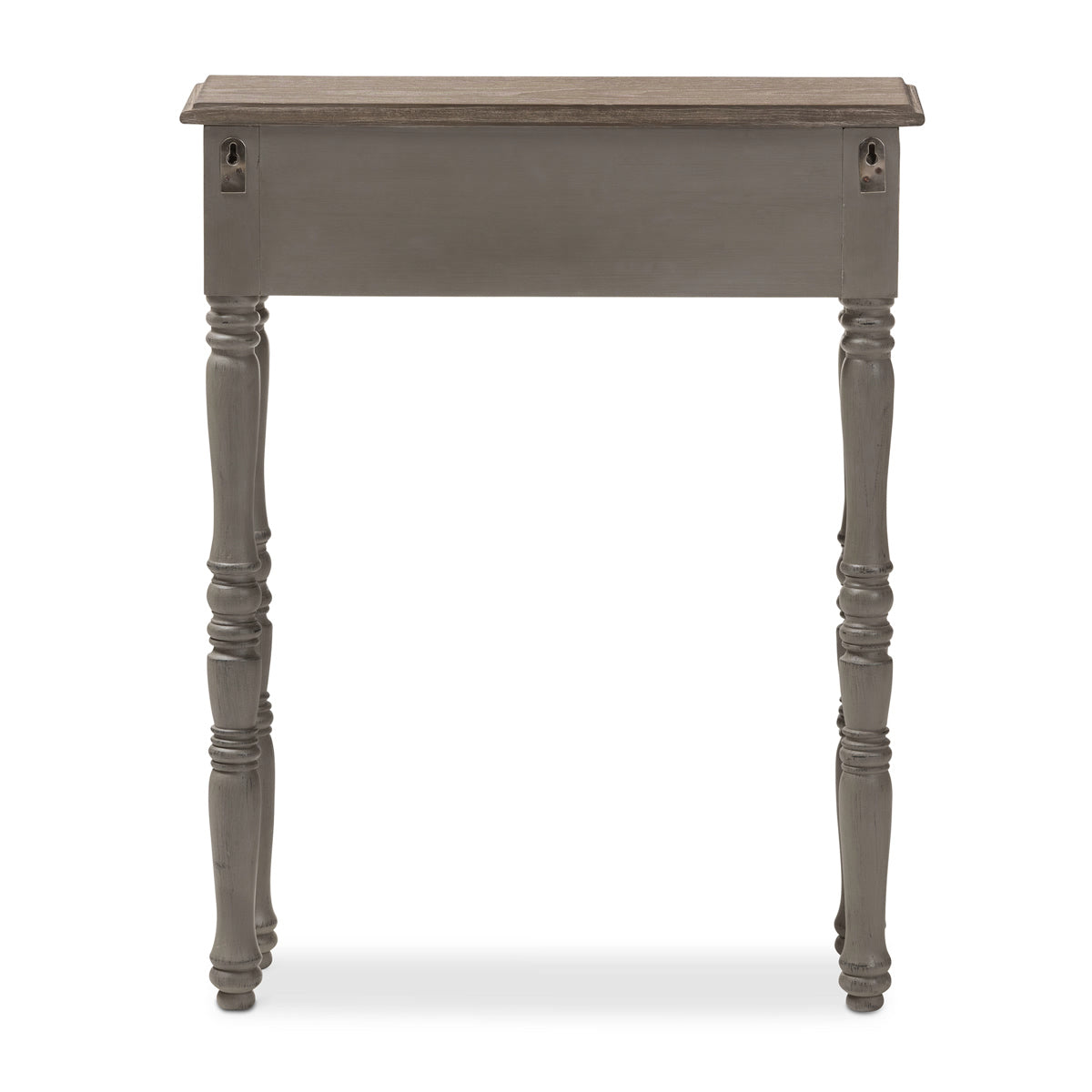 Baxton Studio Noemie Country Cottage Farmhouse Brown Finished 1-Drawer Console Table Baxton Studio-tv Stands-Minimal And Modern - 7