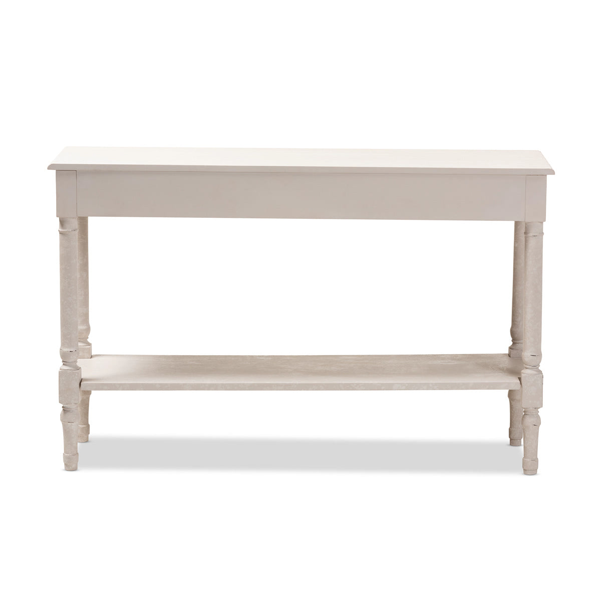 Baxton Studio Ariella Country Cottage Farmhouse Whitewashed 1-Drawer Console Table Baxton Studio-tv Stands-Minimal And Modern - 7