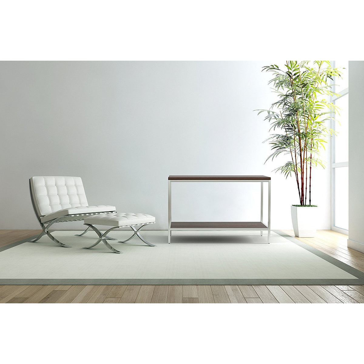Bamboogle Dark Grey Console Table With Silver Legs BKL-10-S-4414-G-Minimal & Modern