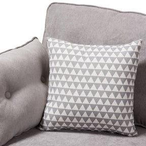 Baxton Studio Miranda Mid-Century Modern Light Grey Fabric Upholstered Loveseat Baxton Studio-sofas-Minimal And Modern - 7