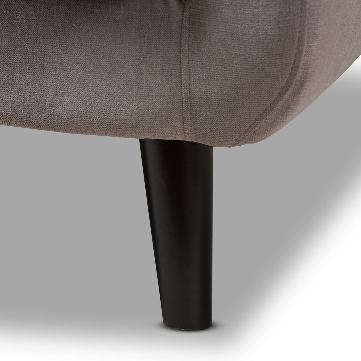 Baxton Studio Carina Mid-Century Modern Light Grey Fabric Upholstered Lounge Chair Baxton Studio-chairs-Minimal And Modern - 6