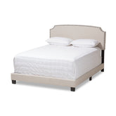 Baxton Studio Odette Modern and Contemporary Light Beige Fabric Upholstered Full Size Bed Baxton Studio-0-Minimal And Modern - 1