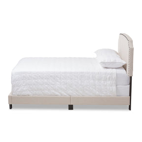 Baxton Studio Odette Modern and Contemporary Light Beige Fabric Upholstered Full Size Bed Baxton Studio-0-Minimal And Modern - 3