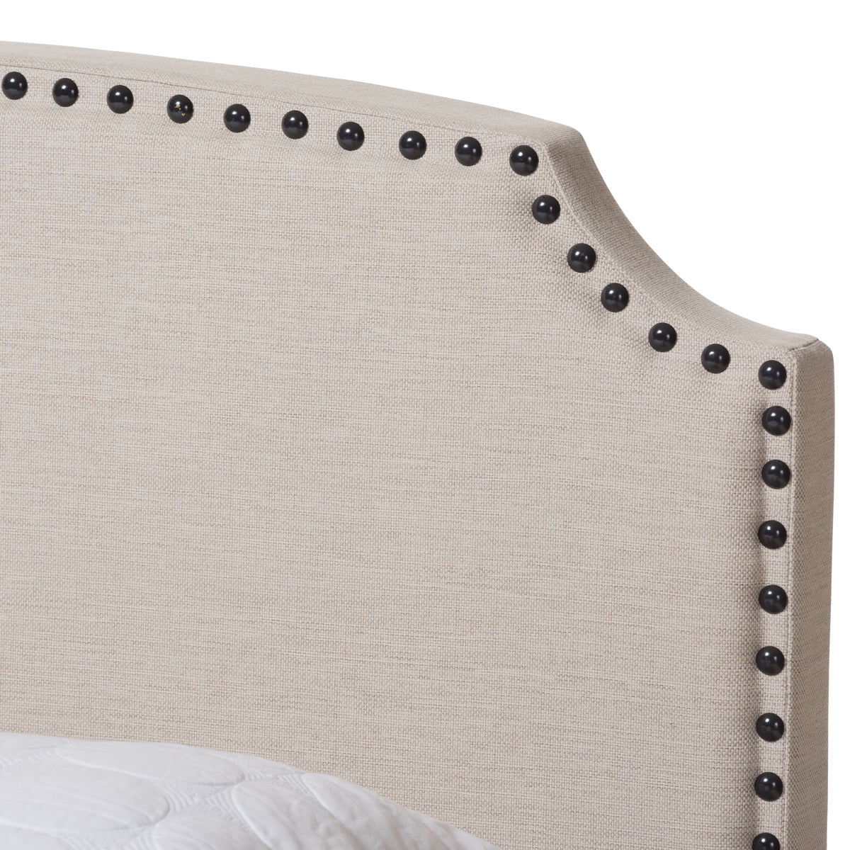 Baxton Studio Odette Modern and Contemporary Light Beige Fabric Upholstered Full Size Bed Baxton Studio-0-Minimal And Modern - 5