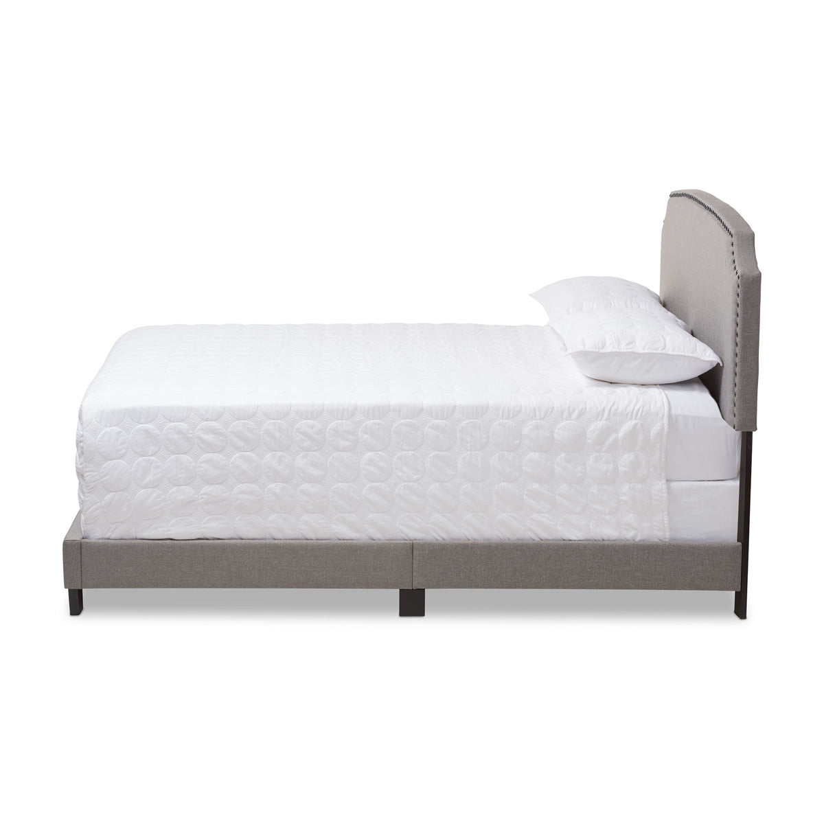 Baxton Studio Odette Modern and Contemporary Light Grey Fabric Upholstered Full Size Bed Baxton Studio-0-Minimal And Modern - 3