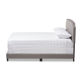 Baxton Studio Odette Modern and Contemporary Light Grey Fabric Upholstered Queen Size Bed Baxton Studio-0-Minimal And Modern - 3