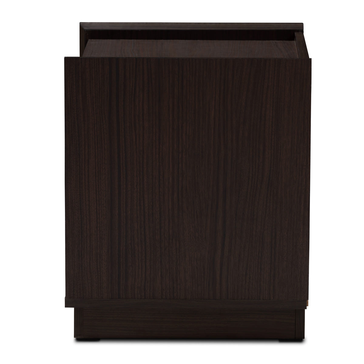 Baxton Studio Larsine Modern and Contemporary Brown Finished 2-Drawer Nightstand Baxton Studio-nightstands-Minimal And Modern - 4