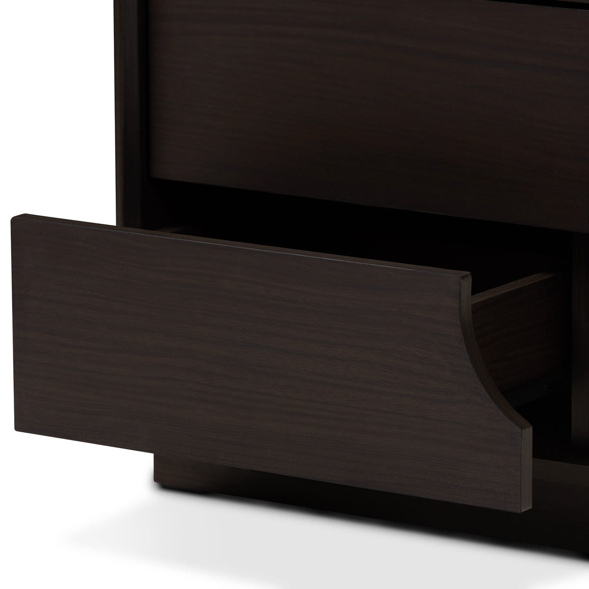 Baxton Studio Larsine Modern and Contemporary Brown Finished 2-Drawer Nightstand Baxton Studio-nightstands-Minimal And Modern - 6